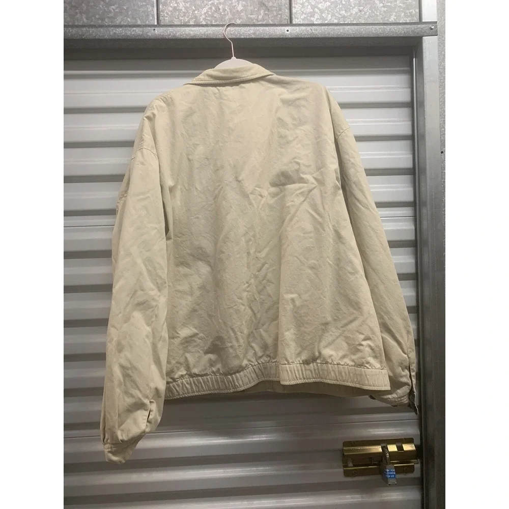Polo Ralph Lauren Golf Plaid Lined Zip Up Jacket Men's Large Beige 2XL